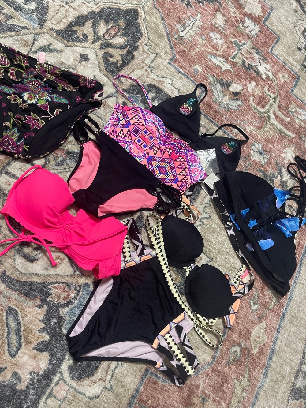Victoria secret bikini lot — 8 pc Victoria’s Secret 1 Hollister bikini top